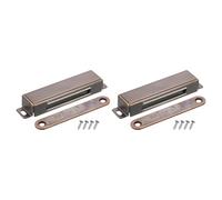 sourcing map 2Pcs Cabinet Magnet Latch, 95x20x15mm Adhesive Drawer Latch Magnetic Cabinet Catch Sliding Door Closure for Cabinet Kitchen Closet Doors, Red Bronze