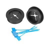 sourcing map 2Pcs Cable Cord Grommet, 1-3/8"(35mm) Rubber Desk Grommets Wire Pass Through Hole Cover with Marked Cable Ties for Home Office Cable Wire Protection, Black