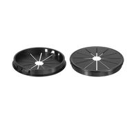 sourcing map 2Pcs Cable Grommets, Snap Bushing Grommet for Holes with 3.54"(90mm) Mounting, Round Nylon Snap in Cable Desk Grommet for Cables and Cords Management, Black
