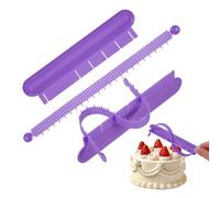 sourcing map 2Pcs Cake Arch Guide Tool, Adjustable Cake Arc Ruler with Decorative Marking Dividers for Baking Fondant Borders Icing Decorating Tool Supplies Flower Arranging Aid Tool, Purple