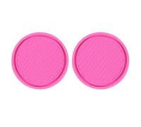 sourcing map 2pcs Car Cup Coasters Universal PVC Car Cup Mats Non-Slip Cup Holder Insert Coasters Car Interior Accessories, Rose Red