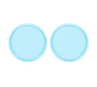 sourcing map 2pcs Car Cup Coasters Universal PVC Car Cup Mats Non-Slip Cup Holder Insert Coasters Car Interior Accessories, Sky Blue