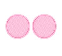 sourcing map 2pcs Car Cup Coasters Universal PVC Car Cup Mats Non-Slip Cup Holder Insert Coasters Car Interior Accessories, Pink