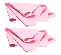 sourcing map 2Pcs Car Premium Shammy Cloth 16.9" x 12.6" PVA Chamois Wash Drying Towel Ultra Absorbent No Scratches in Bags for Cars Motorcycles Mirrors Glass Countertops Phone Laptop, Pink
