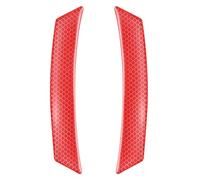 sourcing map 2pcs Car Reflective Trim Side Marker Stickers 6.6" x 1" Automotive Anti-Collision Reflector Guard Strips Car Wheel Eyebrow Bump Protector for Car SUV Pickup Truck, Red
