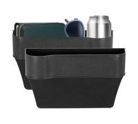 sourcing map 2pcs Car Seat Gap Filler Organizer 10.2 x 6.5 x 2.4 Inch ABS Universal Car Organizer Storage Box Between Seat and Console (Left+Right) with Cup Holders for Phone Keys, Black