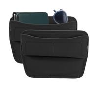 sourcing map 2pcs Car Seat Gap Filler Organizer 11.3 x 8 x 2.2 Inch Leather Universal Car Organizer Storage Box Between Seat and Console for Phone Sunglasses Keys, Black