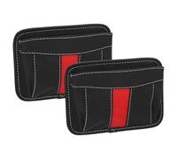 sourcing map 2pcs Car Seat Side Pocket Organizer PU Leather Auto Door Console Storage Bag Car Seat Gap Filler Multifunctional Car Pocket Pouch for Keys Coins Phone Sunglasses, Black
