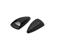 sourcing map 2pcs Carbon Fiber Pattern Car Windshield Washer Nozzle Cover Cap