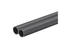 sourcing map 2Pcs Carbon Fiber Tube 12 x 14 x 170mm Matte Surface Rod 3K Roll Wrapped Pure Carbon Round Tubing for RC Airplane Multicopter Quadcopter