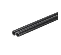sourcing map 2Pcs Carbon Fiber Tube 4 x 6 x 500mm Glossy Surface Rod 3K Roll Wrapped Pure Carbon Round Tubing for RC Airplane Multicopter