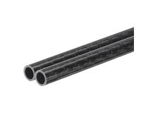 sourcing map 2Pcs Carbon Fiber Tube 6 x 8 x 170mm Glossy Surface Rod 3K Roll Wrapped Pure Carbon Round Tubing for RC Airplane Multicopter