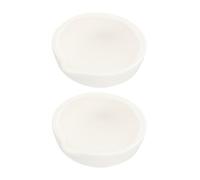 sourcing map 2pcs Ceramic Crucible Bowl 100g Heatproof Quartz Melting Dishes Pot Ceramic Evaporation Bowl Cup Pot for Melting Casting Refining Gold Silver, White