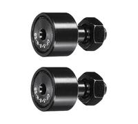 sourcing map 2Pcs CF-5/8-NSB CR10 Cam Follower Track Runner Bearings, Chrome Steel Roller Stud Track Bearing, 5/8" Roller Dia, 1/4-28 UNF Stud Type, for Machine Tool Guide