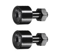 sourcing map 2Pcs CF-5/8-SB CR101 Cam Follower Track Runner Bearings, Chrome Steel Roller Stud Track Bearing, 5/8" Roller Dia, 1/4-28 UNF Stud Type, for Machine Tool Guide