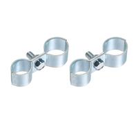 sourcing map 2pcs Chain Link Fence Panel Clamps 7/8" to 1-1/16" Galvanized Steel Dog Kennel Clamps Fence Connector Temporary Dog Cage Hardware Parts with Bolts and Nuts for Round Pipe Panel