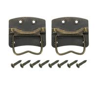 sourcing map 2Pcs Chest Handles, 42 x 31mm Side Ring Pull Lifting Handle, Metal Spray-Paint Wooden Box Puller Handles with Screws for Home Toolbox Case Drawer, Bronze