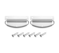 sourcing map 2Pcs Chest Handles, 76 x 41mm Side Ring Pull Lifting Handle, Metal Wooden Box Puller Handles with Screws for Home Toolbox Case Drawer, Silver