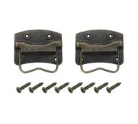 sourcing map 2Pcs Chest Handles, 76 x 54mm Side Ring Pull Lifting Handle, Metal Spray-Paint Wooden Box Puller Handles with Screws for Home Toolbox Case Drawer, Bronze