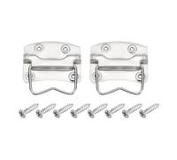 sourcing map 2Pcs Chest Handles, 76 x 57mm Side Ring Pull Lifting Handle, Metal Spray-Paint Wooden Box Puller Handles with Screws for Home Toolbox Case Drawer, Silver