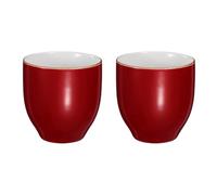 sourcing map 2pcs Chinese Ceramic Teacup 5oz Handmade Ceramic Teacups Traditional Gong Fu Tea Set for Mate Tea Coffee Wine Drinks, Red