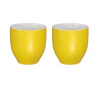 sourcing map 2pcs Chinese Ceramic Teacup 5oz Handmade Ceramic Teacups Traditional Gong Fu Tea Set for Mate Tea Coffee Wine Drinks, Yellow