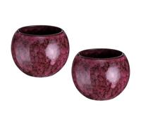 sourcing map 2pcs Chinese Japanese Ceramic Teacups 5.07 oz Handmade Gong Fu Tea Set Ceramic Glaze-Changed No Handle Small Tea Cup for Mate Tea Coffee Wine Drinks Home and Gifts, Red