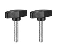 sourcing map 2Pcs Clamping Screw Knob, M10 x 55mm Metric Carbon Steel t Shaped Thumb Screws Handle for Quick Remove Hand Tightening Knob Replacement