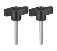 sourcing map 2Pcs Clamping Screw Knob, M5 x 45mm Metric 304 Stainless Steel T Shaped Thumb Screws Handle for Quick Remove Hand Tightening Knob Replacement