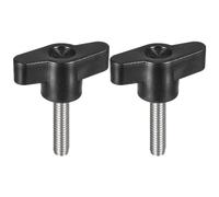 sourcing map 2Pcs Clamping Screw Knob, M6 x 25mm Metric 304 Stainless Steel T Shaped Thumb Screws Handle for Quick Remove Hand Tightening Knob Replacement