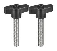 sourcing map 2Pcs Clamping Screw Knob, M8 x 50mm Metric 304 Stainless Steel T Shaped Thumb Screws Handle for Quick Remove Hand Tightening Knob Replacement