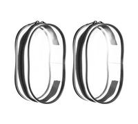 sourcing map 2Pcs Clear Figure Display Bag, 15 x 11cm Portable Mini Dolls Carrying Case, Zipper Closure Blind Box Storage Bag Protective Case for Dolls Collectibles, Black