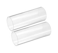 sourcing map 2Pcs Clear Rigid Acrylic Pipe, 54mm(2.13") ID x 60mm(2.36") OD 6" Round Polycarbonate Tube Plastic Tubing for Plumbing, Lighting, Aquarium, DIY Projects