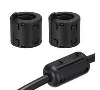 sourcing map 2Pcs Clip-on Ferrite Ring Core, RFI EMI Noise Suppression Filter Cable Clip Ferrite Beads for 25mm USB Audio Video Data Cables, for Interference Reduction, Black