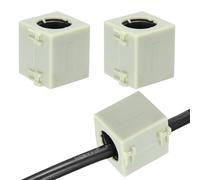 sourcing map 2Pcs Clip-on Ferrite Ring Core, RFI EMI Noise Suppression Filter Cable Clip Ferrite Beads for 19mm USB Audio Video Data Cables, for Interference Reduction, Yellow Square
