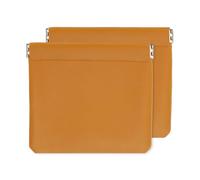 sourcing map 2Pcs Coin Purse for Women, Leather Small Organizer Pouch, Portable Mini Storage Makeup Bag for Purse, Brown (5"x5")