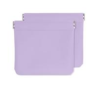 sourcing map 2Pcs Coin Purse for Women, Leather Small Organizer Pouch, Portable Mini Storage Makeup Bag for Purse, Purple (5"x5")
