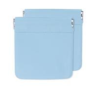 sourcing map 2Pcs Coin Purse for Women, Leather Small Organizer Pouch, Portable Mini Storage Makeup Bag for Purse, Light Blue (3"x3")