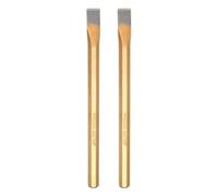 sourcing map 2pcs Cold Chisel 10mm x 165mm Alloy Steel High Hardness Heat Treated Heavy Duty Octagonal Shank Flat Cold Chisel for Cutting Rivets Iron Steel Bronze Copper Bolts, Gold Gray