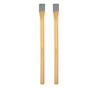 sourcing map 2pcs Cold Chisel 17mm Wide 350mm Long, Gold Gray | Alloy Steel High Hardness Heat Treated Heavy Duty Flat Cold Chisel for Cutting Rivets Iron Steel Bronze Copper Rods Bolts