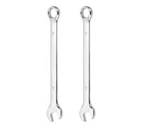 sourcing map 2Pcs Combination Wrench 13mm Metric 12-Point Box and Open End CR-V Steel Double Ended Spanner Tool for Automotive Pipe Furniture Machinery DIY Repair, Silver White