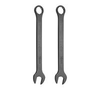 sourcing map 2Pcs Combination Wrench 16mm Metric 12-Point Box and Open End Chromium Vanadium Steel CR-V Double Ended Spanner Tool for Automotive Pipe Furniture Machinery DIY Repair, Black