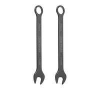 sourcing map 2Pcs Combination Wrench 24mm Metric 12-Point Box and Open End Chromium Vanadium Steel CR-V Double Ended Spanner Tool for Automotive Pipe Furniture Machinery DIY Repair, Black
