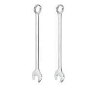 sourcing map 2Pcs Combination Wrench 24mm Metric 12-Point Box and Open End CR-V Steel Double Ended Spanner Tool for Automotive Pipe Furniture Machinery DIY Repair, Silver White