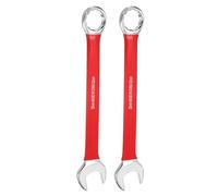 sourcing map 2Pcs Combination Wrench 32mm Metric Open End 10-Degree Offset 12-Point Box End Double Ended Wrenches Spanners Tools for Household Automotive Machinery DIY Repair