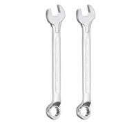 sourcing map 2pcs Combination Wrench Offset 13mm 75-Degree 12-Point Box End and 15° Angled Open End Metric CR-V Steel Nickel Plated Multi-Function Spanners for Mechanics DIY Enthusiasts