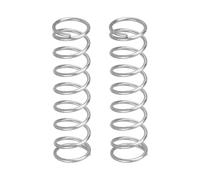 sourcing map 2Pcs Compression Springs, 0.7mm Wire Diameter x 7mm OD x 25mm Length 304 Stainless Steel Extension Spring Ballpoint Pen Pressure Springs for Shop Home Repairs, Silver