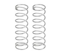 sourcing map 2Pcs Compression Springs, 0.8mm Wire Diameter x 11mm OD x 40mm Length 304 Stainless Steel Extension Spring Ballpoint Pen Pressure Springs for Shop Home Repairs, Silver