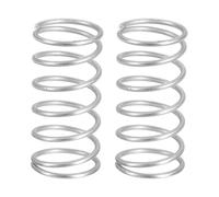 sourcing map 2Pcs Compression Springs, 1.2mm Wire Diameter x 15mm OD x 30mm Length 304 Stainless Steel Extension Spring Ballpoint Pen Pressure Springs for Shop Home Repairs, Silver