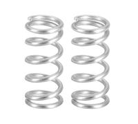 sourcing map 2Pcs Compression Springs, 1.6mm Wire Diameter x 12mm OD x 25mm Length 304 Stainless Steel Extension Spring Ballpoint Pen Pressure Springs for Shop Home Repairs, Silver